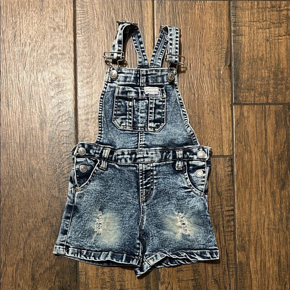 7 for all mankind Girls Overall Shorts size 2T soft